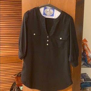 NWOT - 41 hawthorn 3/4 sleeves black tunic